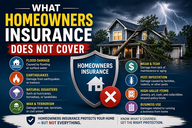 What Homeowners Insurance Does Not Cover What Homeowners Insurance Does Not Cover