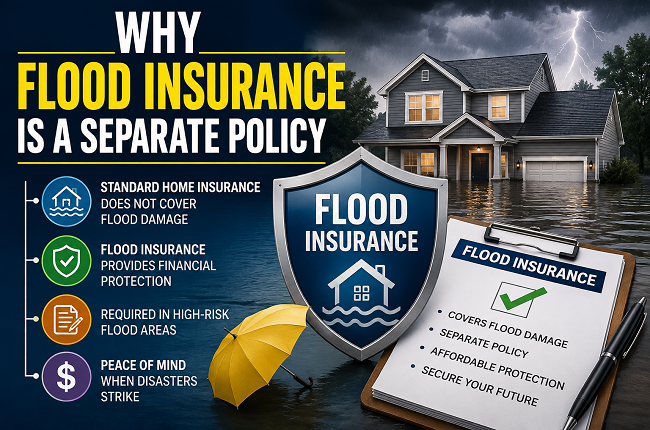Why Flood Insurance Is a Separate Policy
